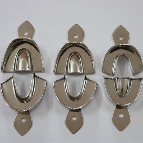 Imagen 2 del producto Bandejas de impresión dentales de acero inoxidable, no perforadas, Autoclavable, 6 uds.