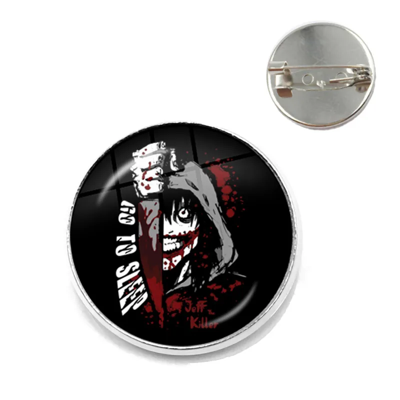 Broche de Jeff y Jane The Killer, alfileres Creepypasta, Pasta espeluznante, Ticci Toby, insignias de iconos geniales góticos en mochila, sombrero, ropa, 2021