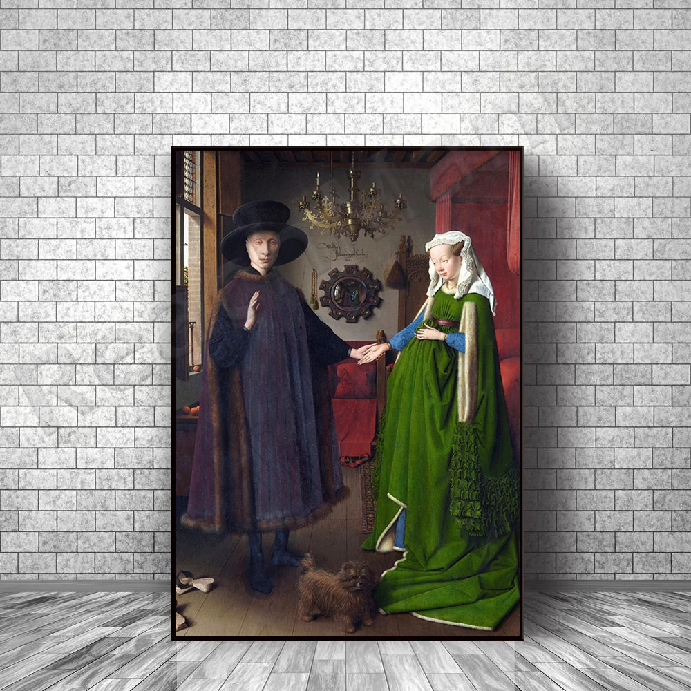 Portrait of Anofini-Jan Van Eyck, masterpiece, classic artwork, home decoration wall art poster