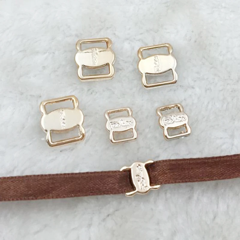 15/13mm,30pcs uv plated rose gold no fade ribbon buckles bow acessories Invitation Ribbon Slider Headband Hair Clip DIY