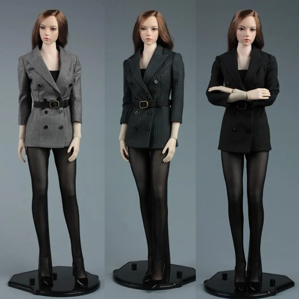 AFS A015 1/6 Scale Women's Slim Tight Business Uniform  Suit Pantyhose Chest Wrap High Heel Set Model for 12'' Action Figure