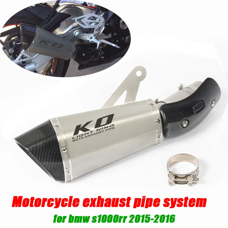 Silp On Modified For BMW S1000RR 2015 2016 Motorcycle Middle Link Exhaust Muffler Pipe System Non-destructive installation