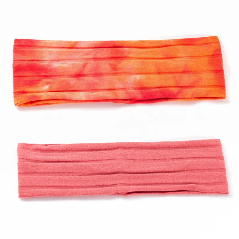 Geebro Solid Sports Headband Women Fashion Elastic Hair Bands Running Fitness Yoga Headwear Female Stretch Wash Tie-dye Stripe