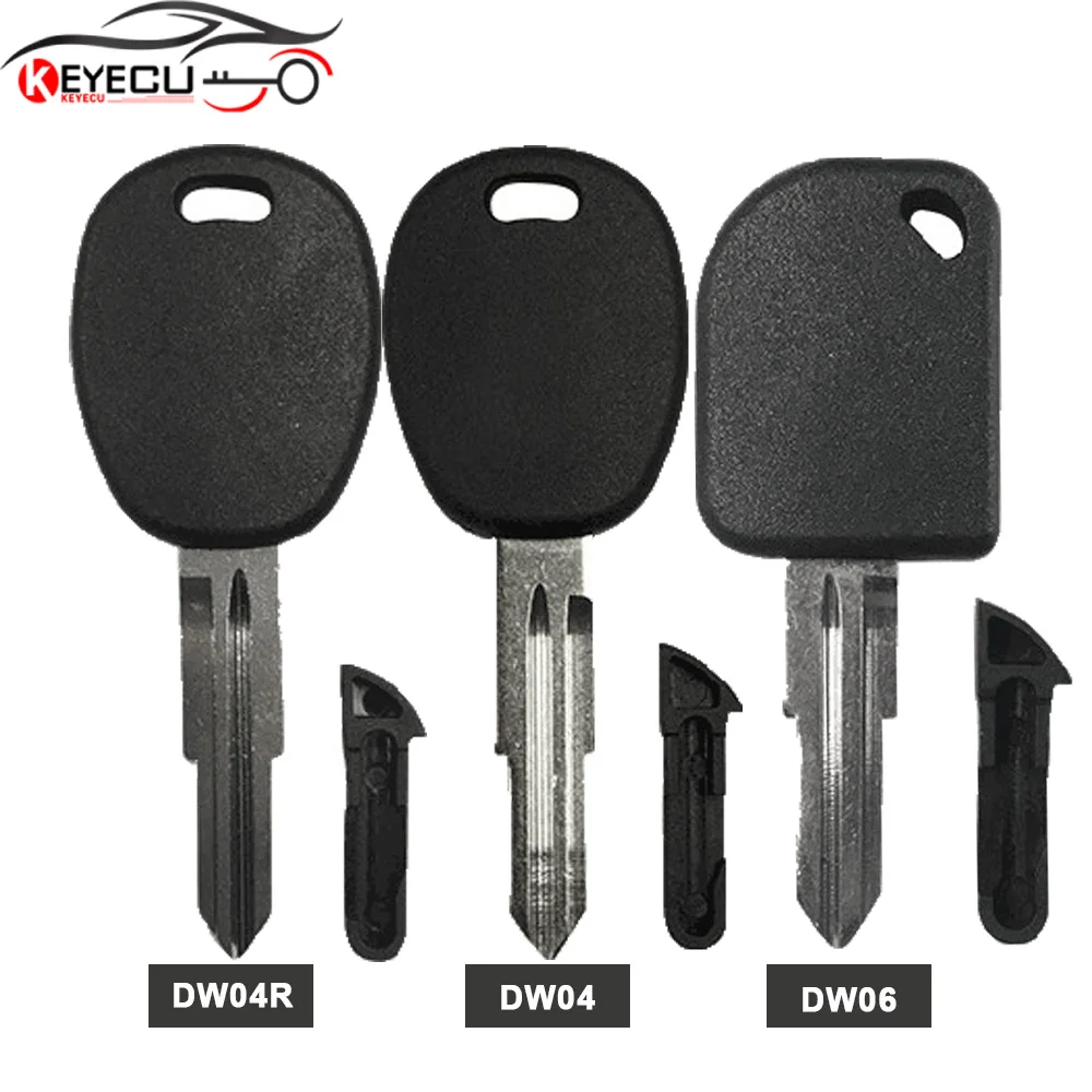 

KEYECU 10PCS/Lot Transponder Key Shell Case With Plug Fob for DAEW00 DW06 DW04 DW04R