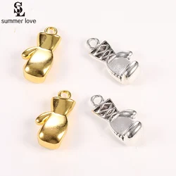 10Pcs Antique Gold Silver Color 3D Boxing Glove Fist Charms for DIY Jewelry Making Wholesale Metal Pendant Fit Necklace Keychain