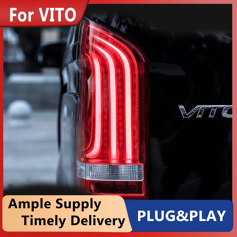 Car Tail lights For Mercedes-Benz VITO V250 V260 V260L Taillights LED DRL Running lights Fog lights Rear lights Car back lamp