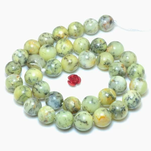 Natural Yellow Moos Opala Mildes runde losen Granulat Großhandel Edelstein Semi Edelsteinarmband Schmuck Gestaltung 10 Hauptverkäufe Nuria Semi Schmuck - №6