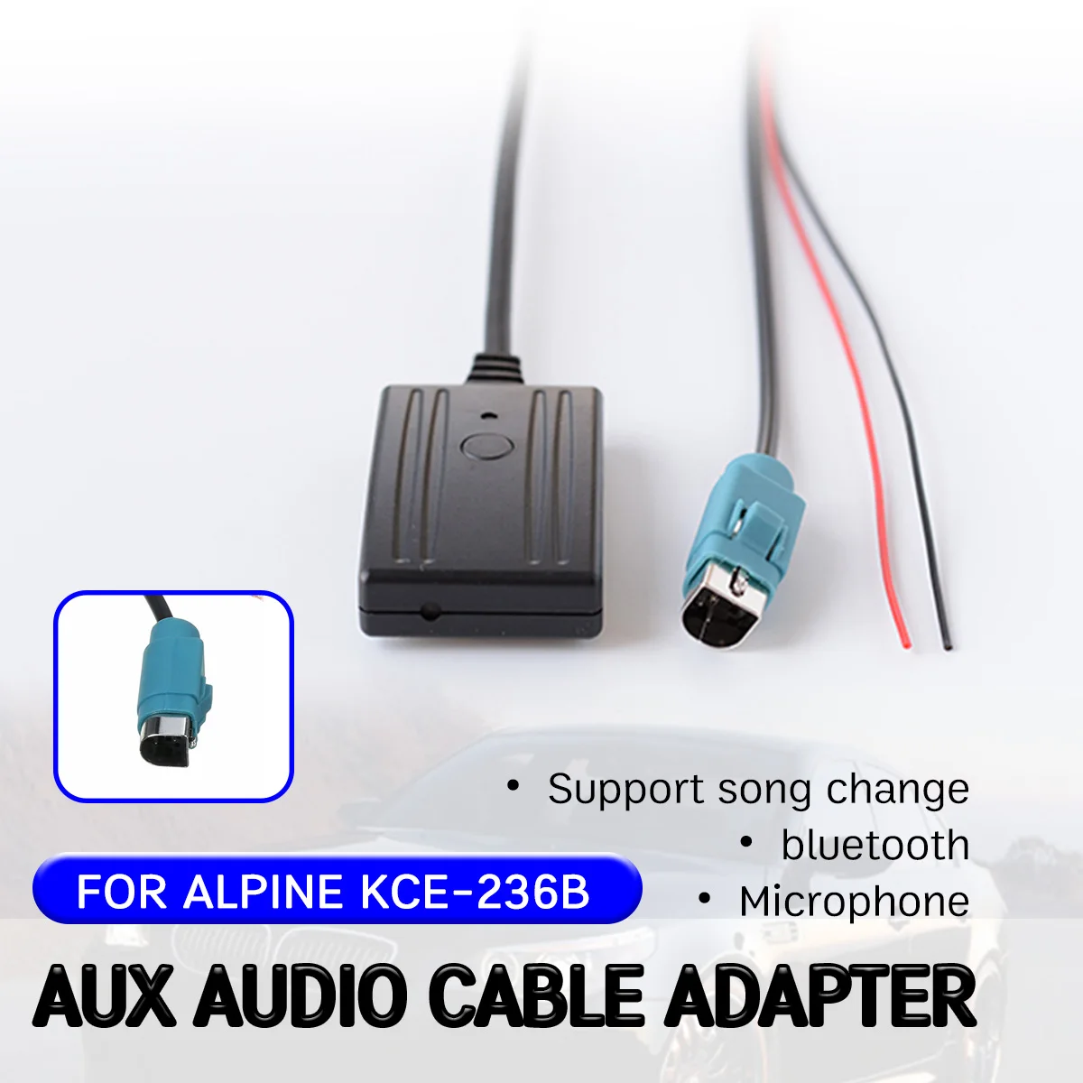 

bluetooth Aux Receiver For Alpine CD Host KCE-236B 9870/9872 Cable Adapter for Hands-free Hifi aux module