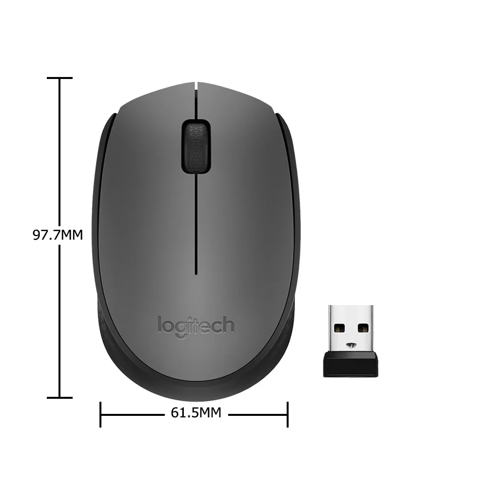 Мышь Logitech M170 Беспроводная оптическая с 3 кнопками, 2,4 ГГц