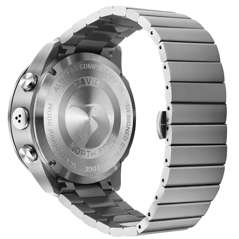 Orologio sportivo da uomo Dive Sports Orologio da uomo Orologio militare di lusso in acciaio completo Impermeabile 100m Altimetro Compass North Edge
