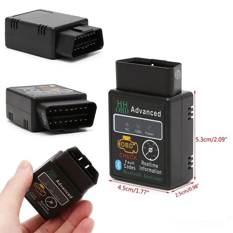 Extractme OBD2 HH OBD ELM327 V2.1 Bluetooth OBDII CAN BUS Check Engine Car Auto Diagnostic Scanner Tool Adapter For Android