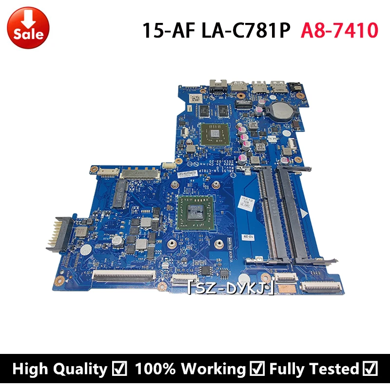 

For HP 15-AF Mainboard With A8-7410 ABL51 LA-C781P 813971-501 818062-601 813971-001 818062-001 Laptop motherboard