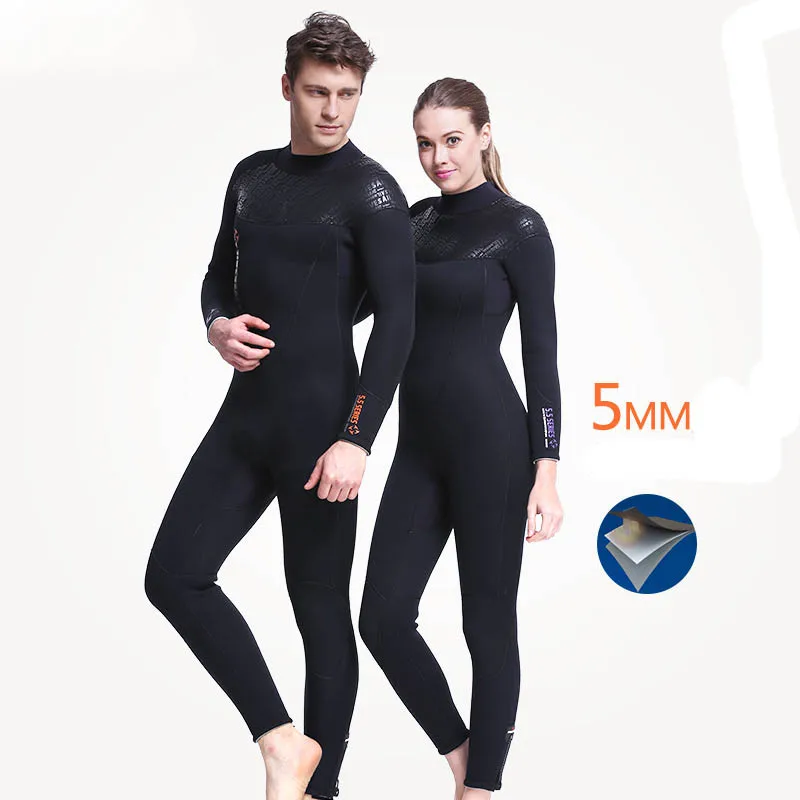 

5MM neoprene Professional spearfishing Wetsuit men women Full Body Scuba diving suit surfing Snorkeling Winter thermal swimsuit