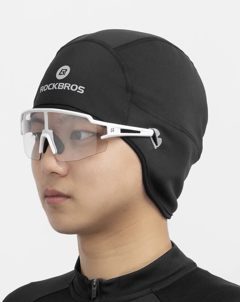 ROCKBROS Wintermützen, winddicht, Thermo-Fleece-Hüte, Fahrradmütze, Skifahren, Motorrad, Radfahren, Hut, Bandana, Ciclismo, Stirnband – Detail 3