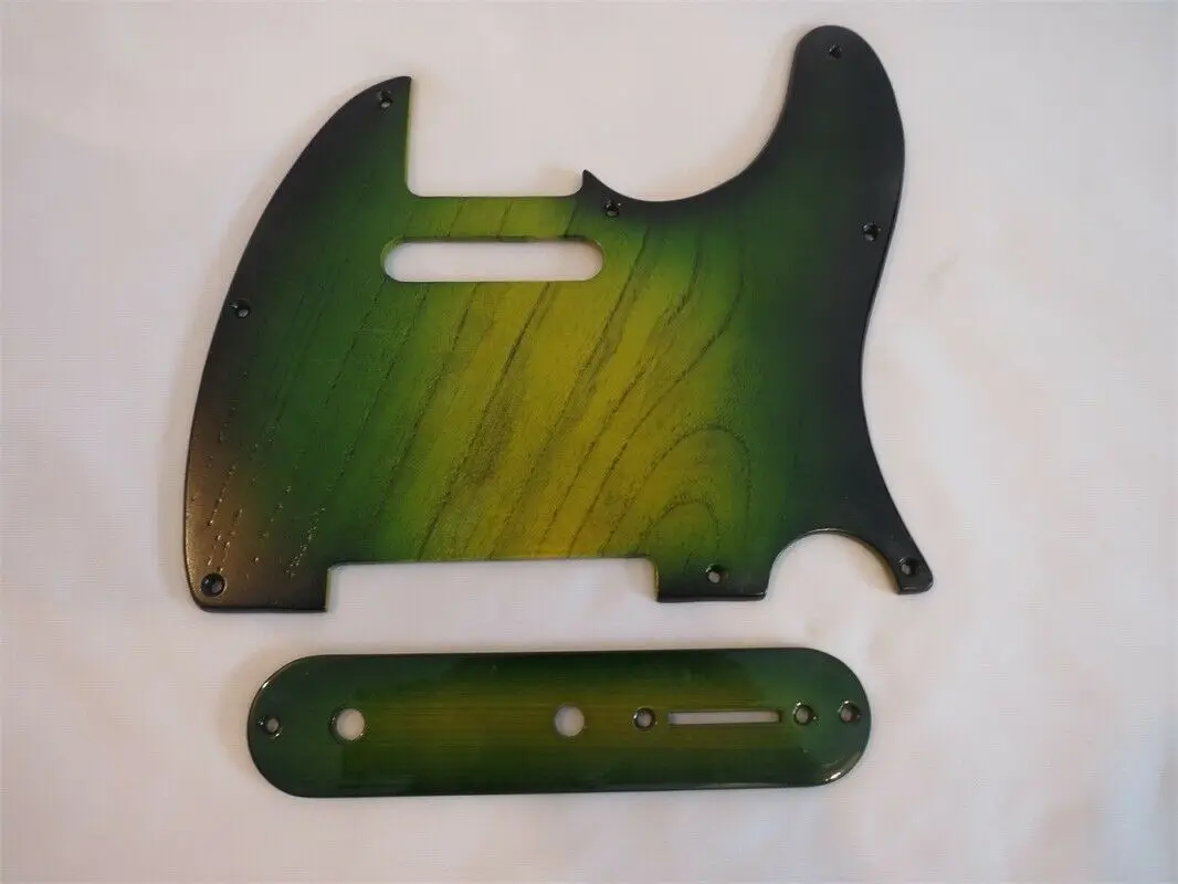 Hand-made brown color Ailanthus wood Guitar Pickguard Set