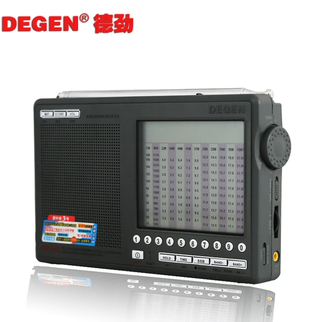 Degen DE1103デジタルfm、am、lw、mw、swステレオラジオDE1103 degen de-1103 ssbビットの新dspバージョン  - AliExpress