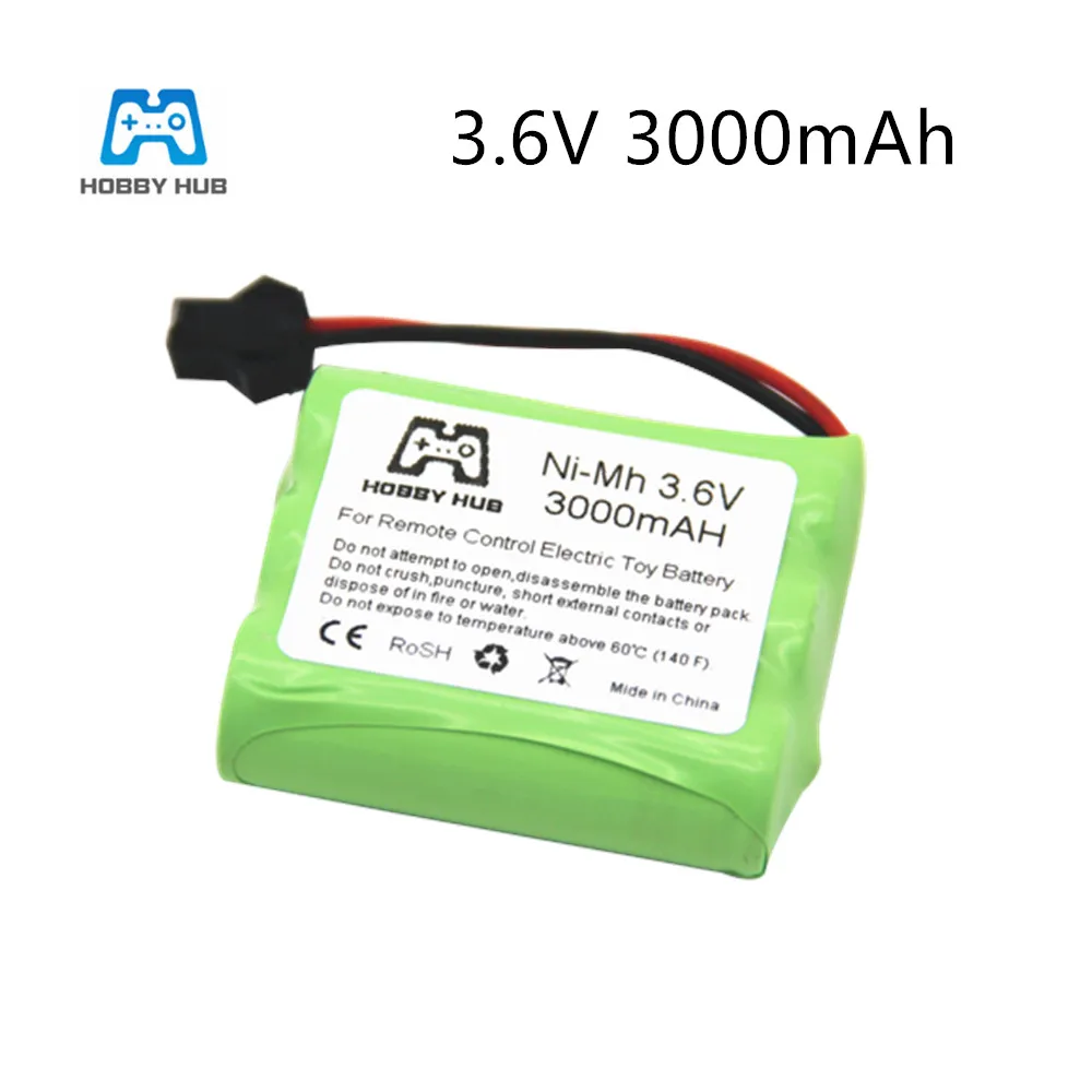 NI-MH 3.6V 3000mAh 2800mah 2400mah Rechargeable Battery  3.6 v nimh battery recargables AA size for rc car toy boat model