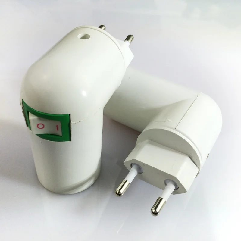E27 with switch European standard to E27 lamp holder can be rotated 360 degrees  night light lamp holder