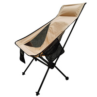 Outdoor Camping Chair Oxford Cloth Portable Folding Seat With Pillow For Fishing Festival BBQ Beach Stool With Net Bag