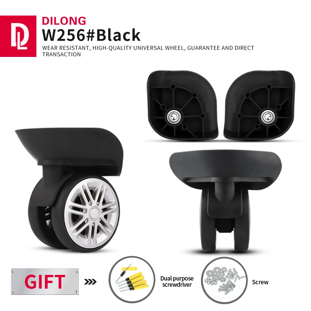 

DILONG W256 Luggage wheel Accessories Universal Wheel Suitcase Trolley Case Pulleys Password Box Repair Replacement