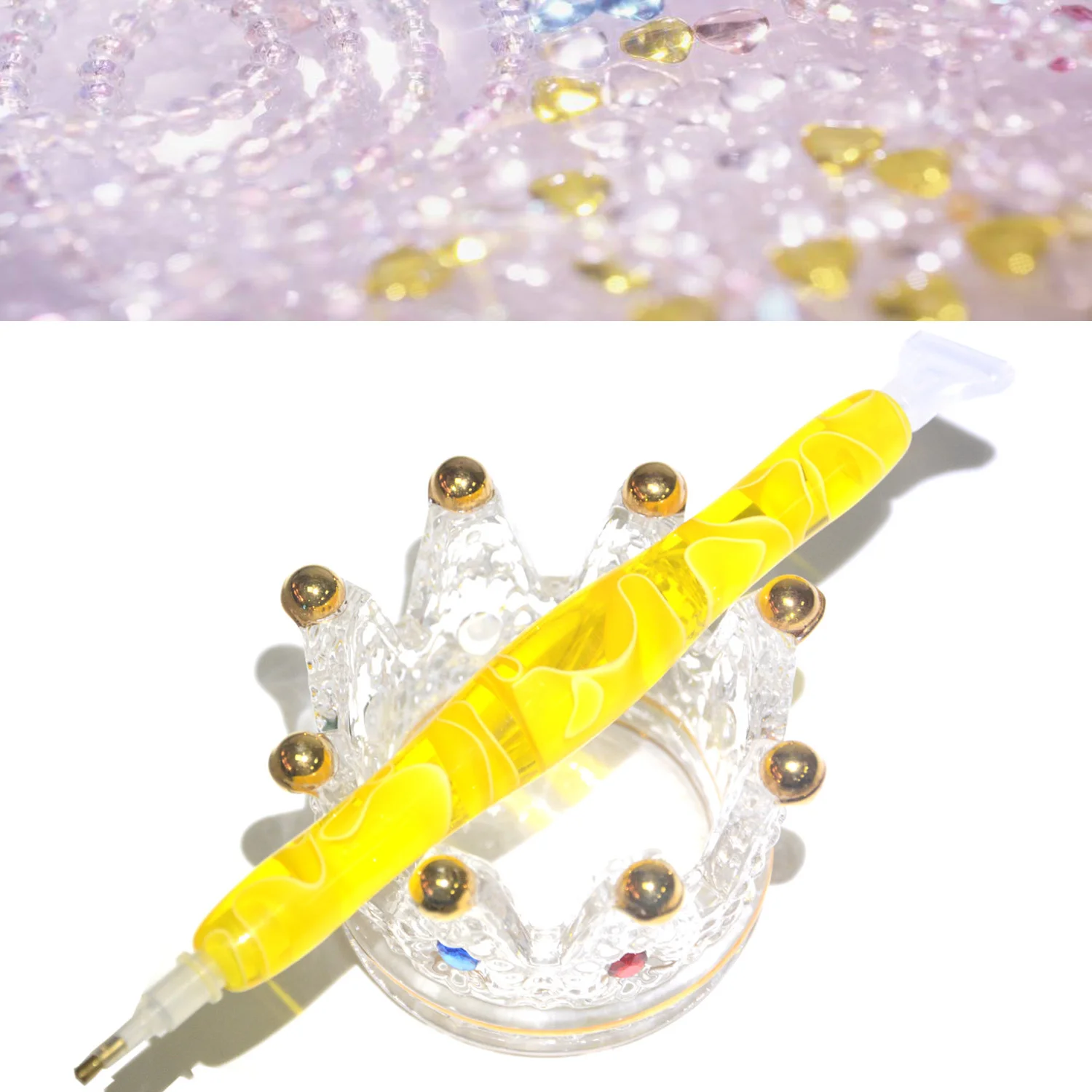 Handmade Resin 5D Diamond Painting Art Drill Pen Stylus Kit Tool Accessories and Diamond Paint Art Pen Tips Heads Placer and Wax