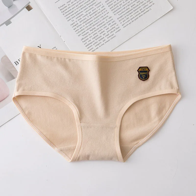 Women's Cotton Underwear Cute Girl's Panties Med Waist Large Women's Underwear Seamless Breathable Briefs Female New Lingerie