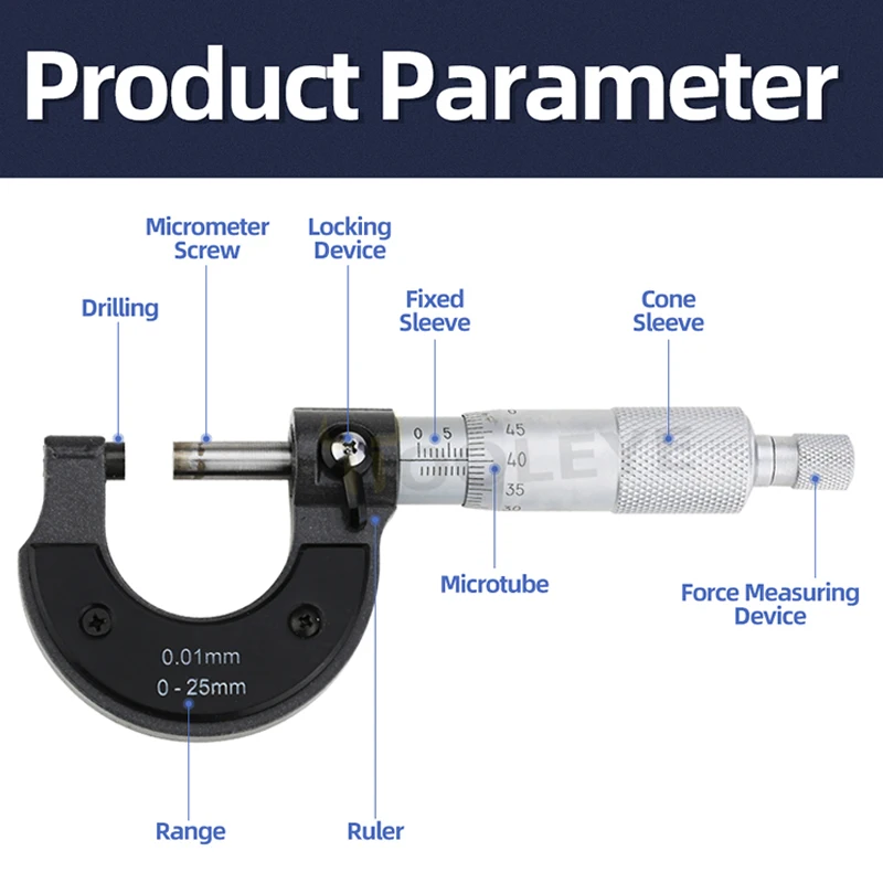 External Micrometer Set – Precision Mechanical Outside Micrometer Gauge Kit for Accurate Machining & Measurement 6
