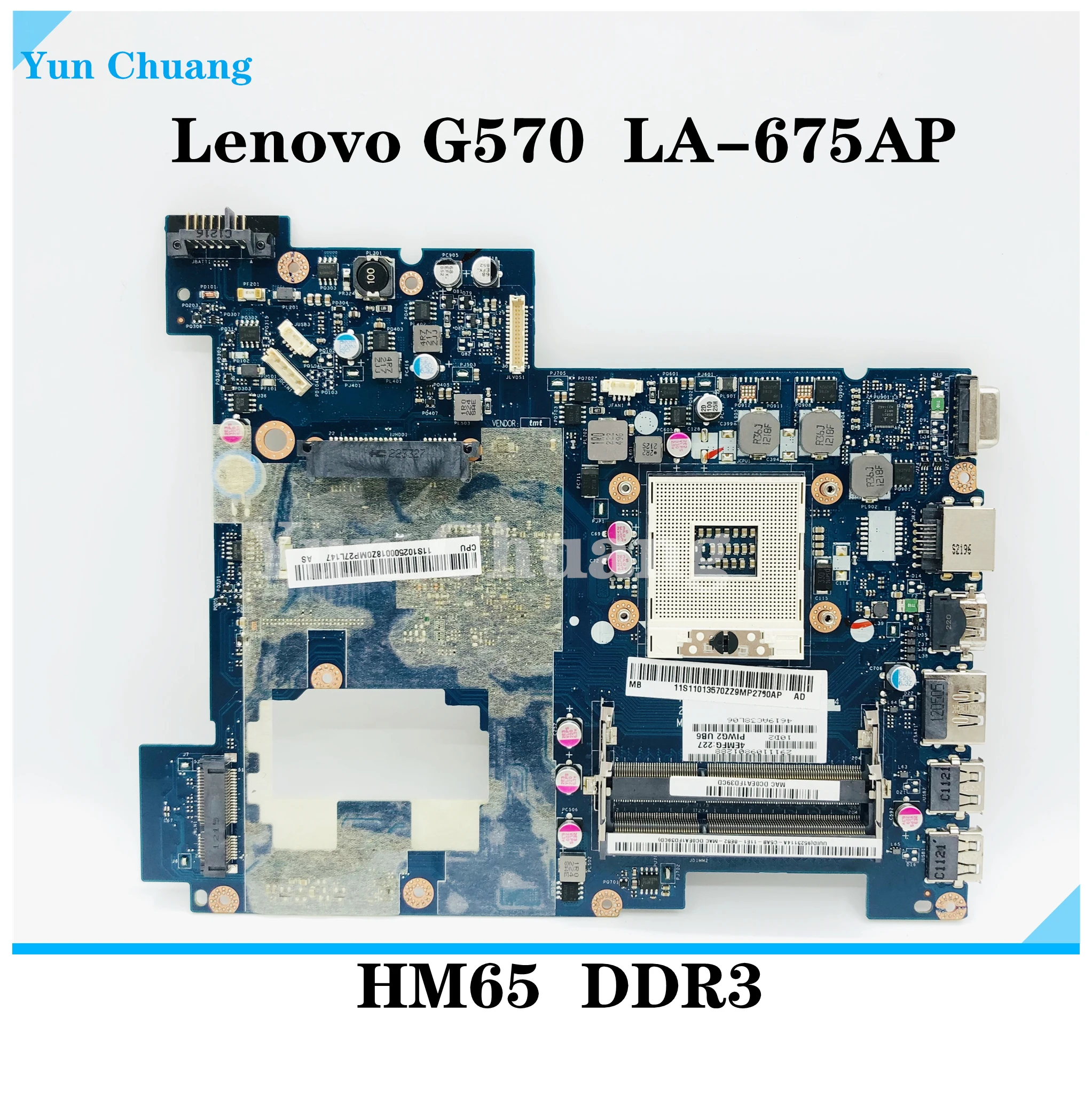 

Материнская плата PIWG2 для ноутбука Lenovo Ideapad G570, материнская плата HM65 DDR3 с HDMI 100%, протестирована, хорошо работает