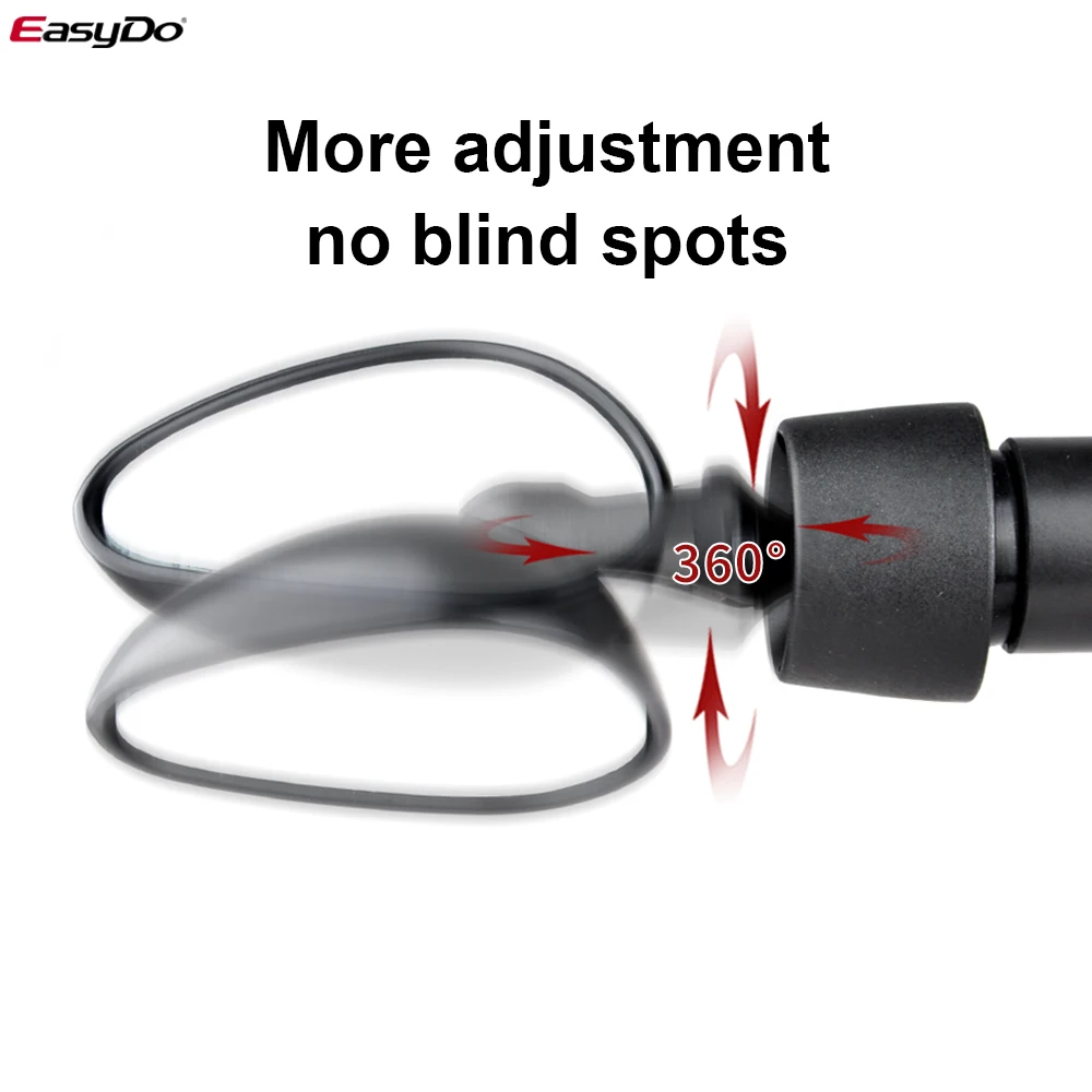 MTB Mirror Bike Rear View Bar End Sight Reflector Adjustable Left Mirror for Electric Scooter Road bike Easydo