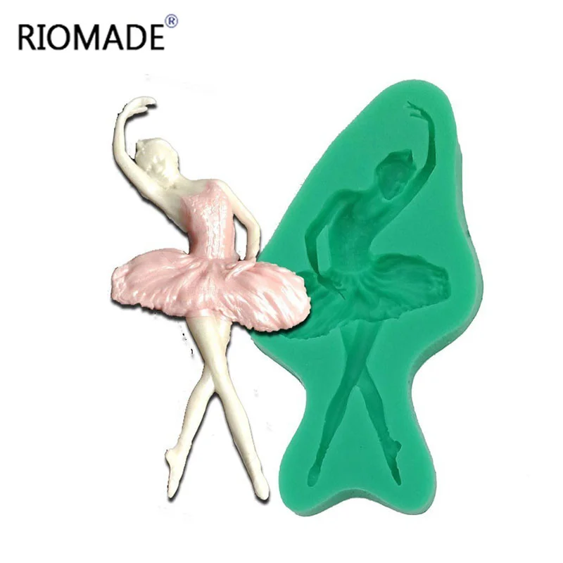 Ballerina Girl Silicone Mold Cake Decorating Tools Dancer Fondant Molds Cupcake Dessert Candy Kitchen Dance Baking Mould F0975BL