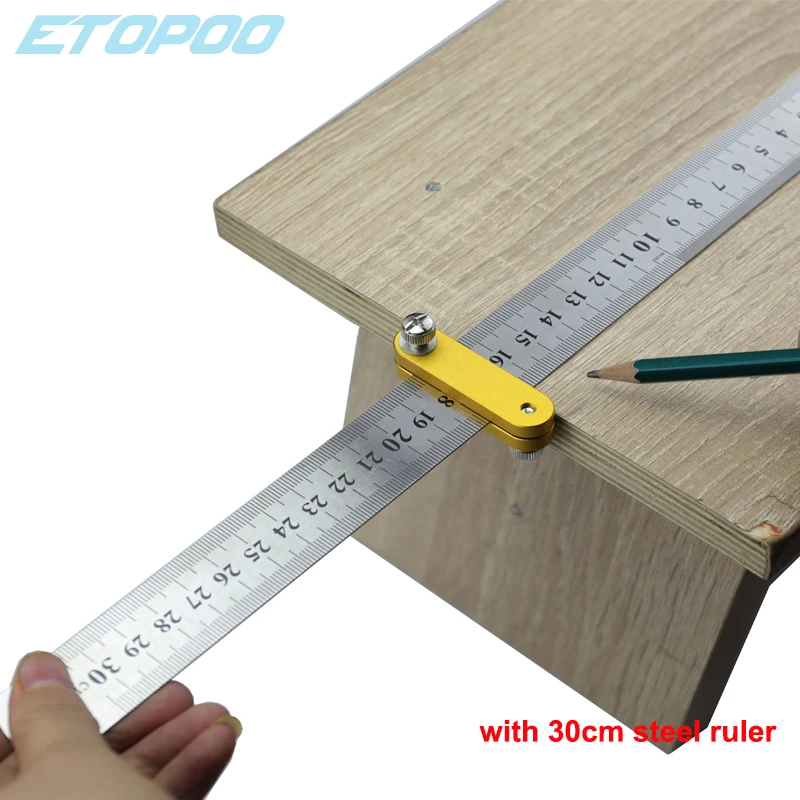 Linijka scriber lokalizacja obróbka drewna rysunek Scriber linijka pozycjonowanie blok linia do obróbki drewna Scriber Gauge 15 20 30cm linijka stalowa