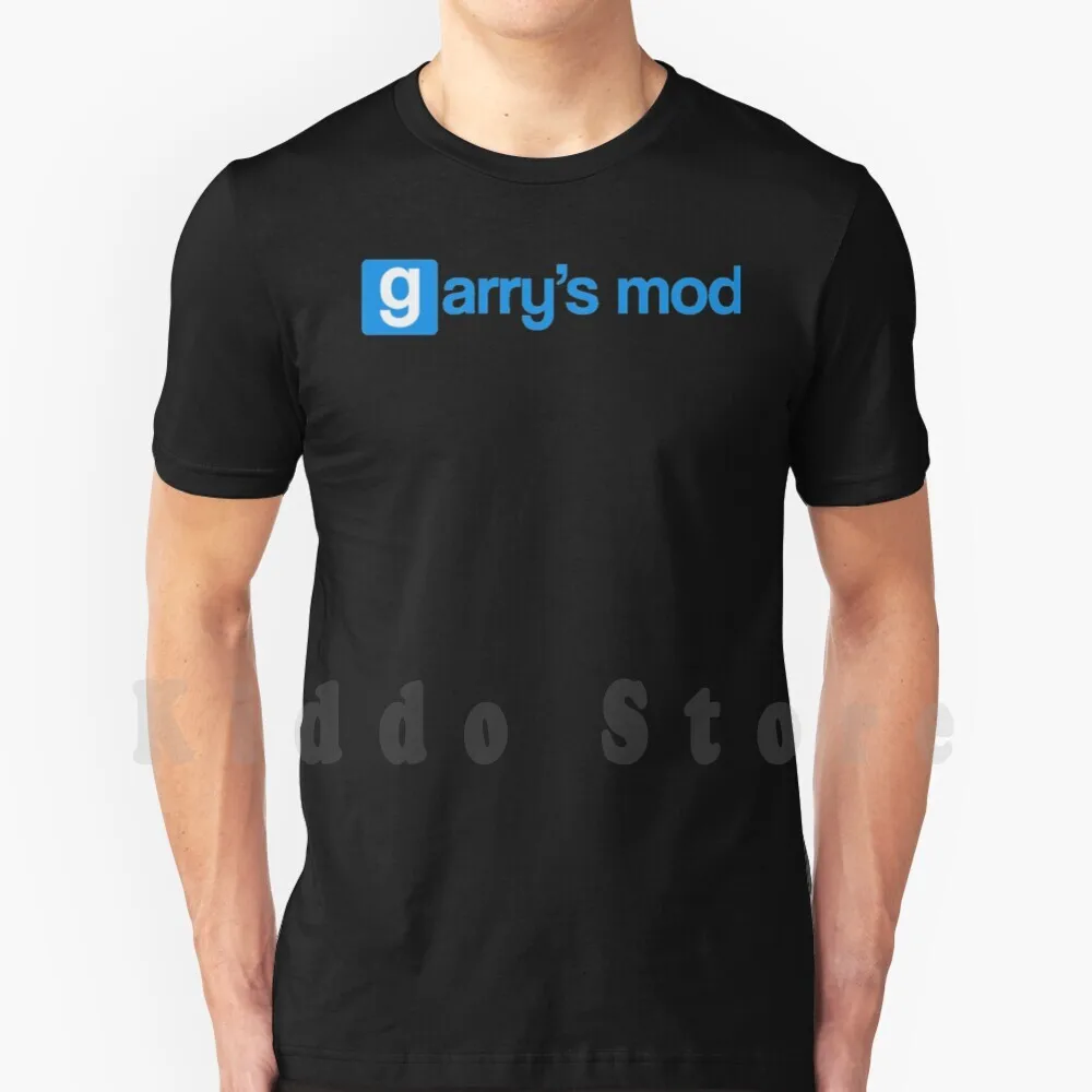 Garry's Mod Official Game Logo T Shirt Cotton Men DIY Print Cool Tee Garrys Mod Garrysmod Gmod Half Life 2 Half Life Source