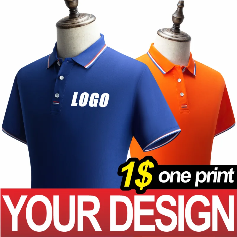 

NSLP Spring/Summer Men's and Women's Same Lapel POLO Shirt Breathable Short Sleeve Top DIY Your Personality Short Sleeve2021 New