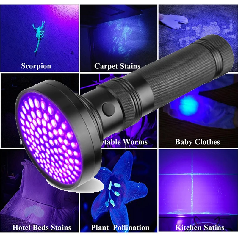 

High quality UV Light 100LED 51LED Q5LED UV Light Zoom Flashlight torch light lamp safety UV Ultraviolet detection Pet scorpion