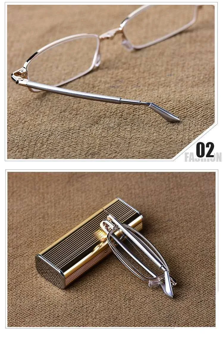 Sighttoo Klappbare tragbare Mini-Lesebrille für Männer, Unisex, faltbar, mit Schlauchetui, männlich, weiblich, ältere Menschen, praktisch, Presbyopie – Detail 7
