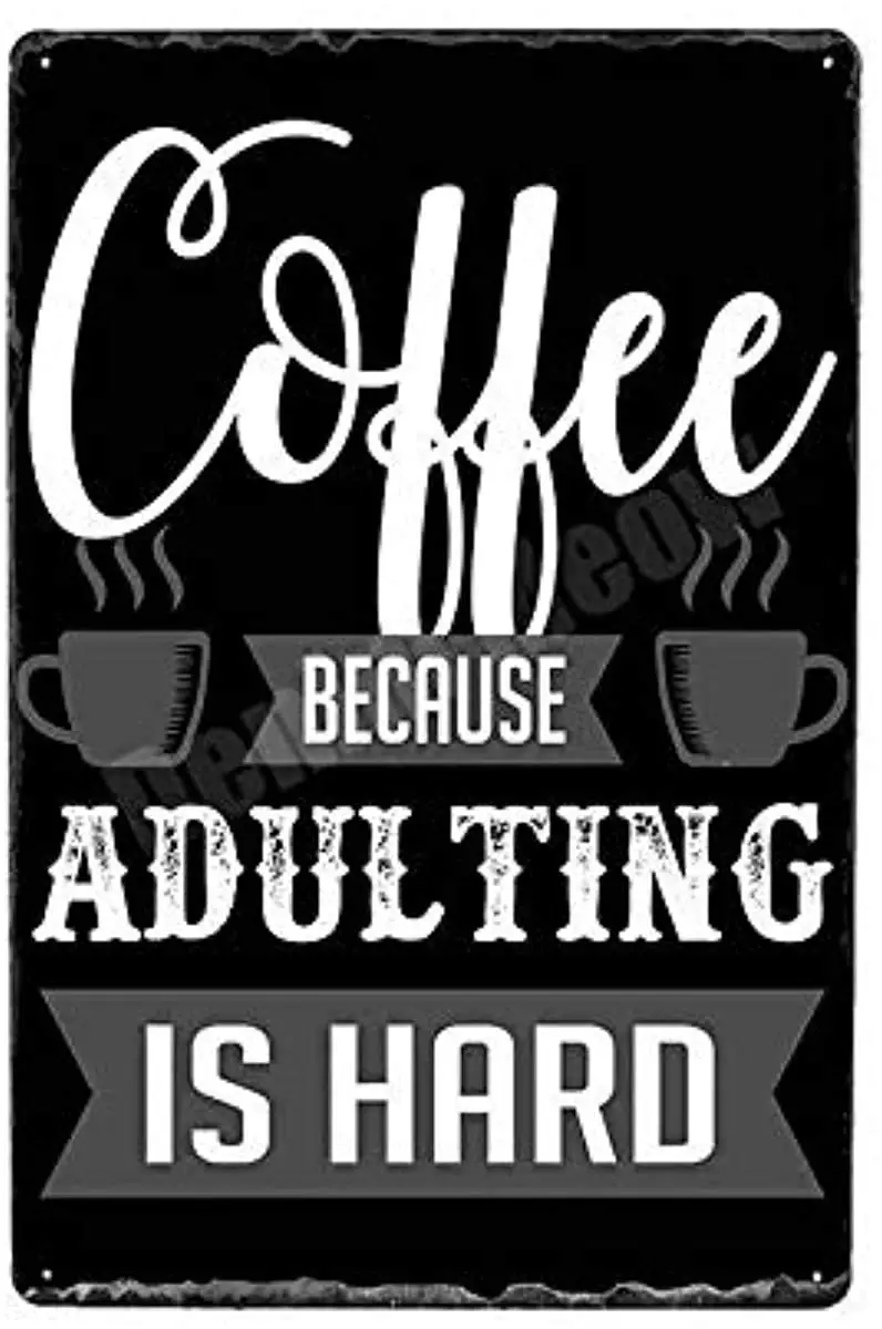 

Украшение для кофе металлический налет-кофе потому что жесткий винтажный для ванной комнаты предупредить мужчин пещера Бар Кухня ферма Двор Сад Искусство