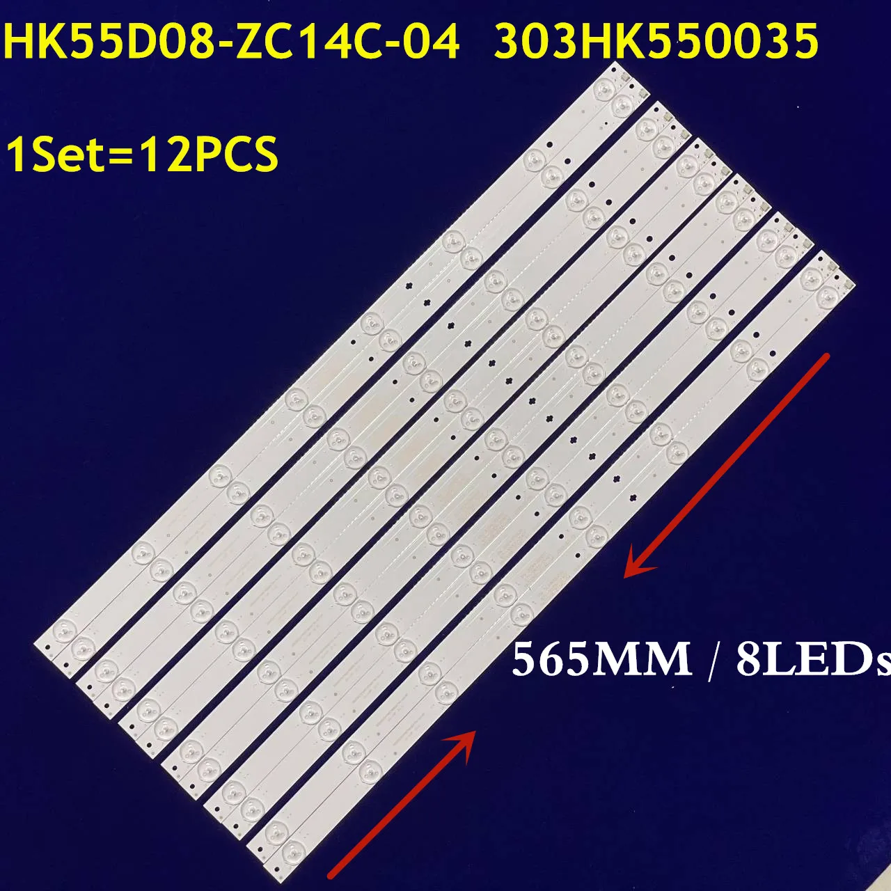 

12PCS LED Backlight HK55D08-ZC14C-04 for WD55UH4530 Sceptre U550CV-UMC8A1IV58AA.6501L566000020 2301055F700170 JS-RD81366AN-7001