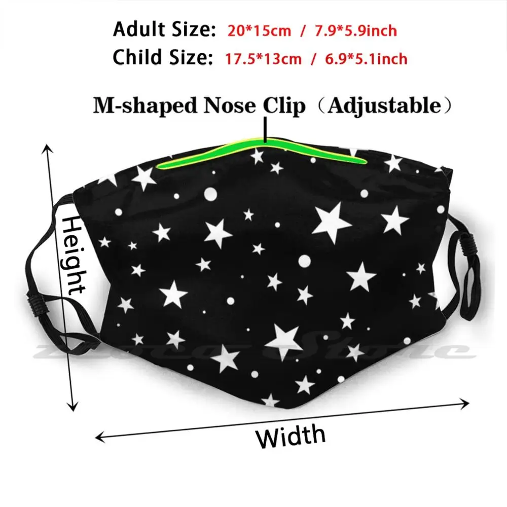 Abstract Starry Sky Reach For The Stars Custom Pattern Washable Filter Pm2.5 Adult Kids Mask Reach For The Stars Stars Starry