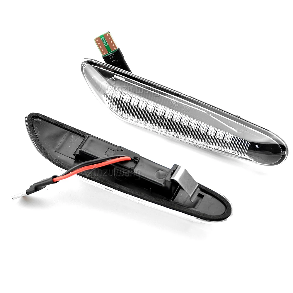 2 piezas Led indicador lateral dinámico luz de señal de giro lámpara intermitente lámpara de señal para BMW E90 E91 E92 E93 E60 E87 E82 E46