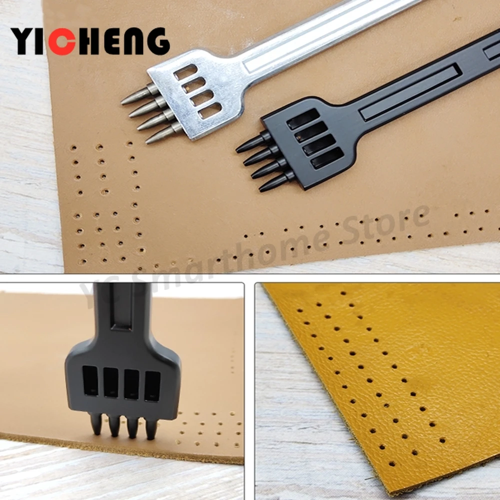 

3Pcs High-grade alloy steel suit, DIY handmade leather punching tool, round punch, special for leather carving punching