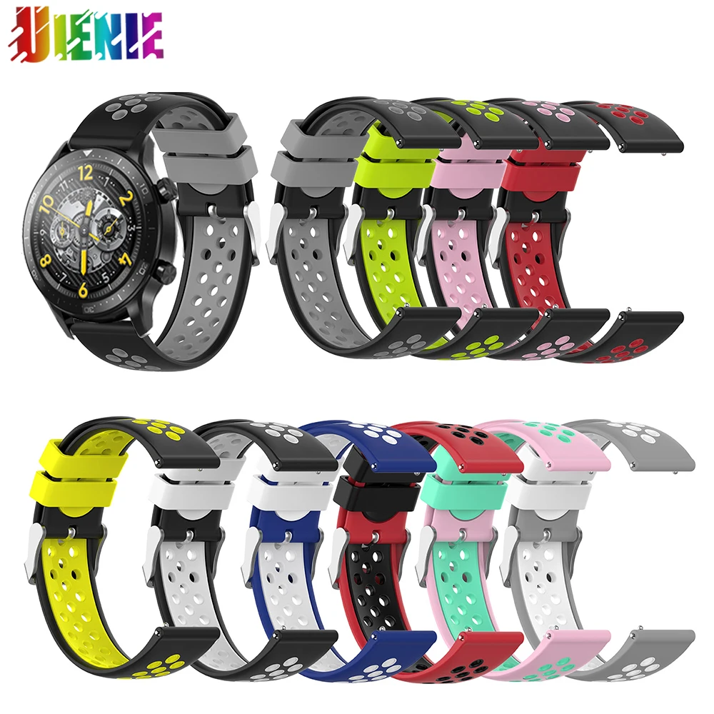 

Sports Silicone Strap For Realme Watch S /S Pro Smart Watch Band Wristband Breathable Bracelet For Realme Watch 2 / 2 PRO Correa