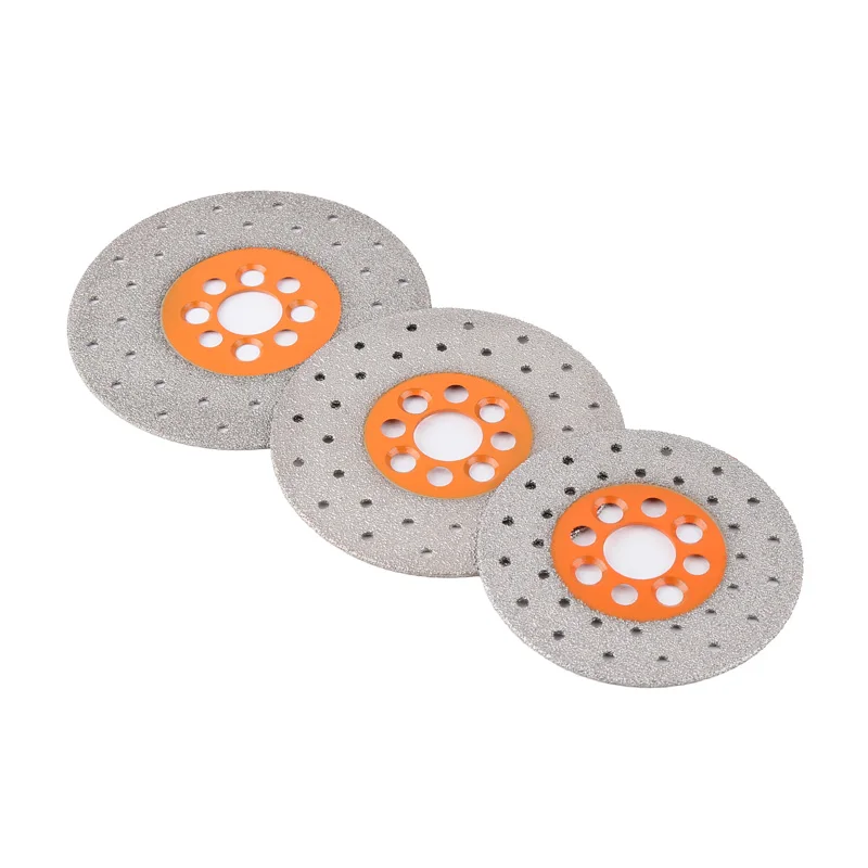 M14/M10 Brazed Diamond Double Sided Coated Grinding Disc Saw Blade For Marble Concrete Ceramic Tile Angle Grinder Cutting Wheel