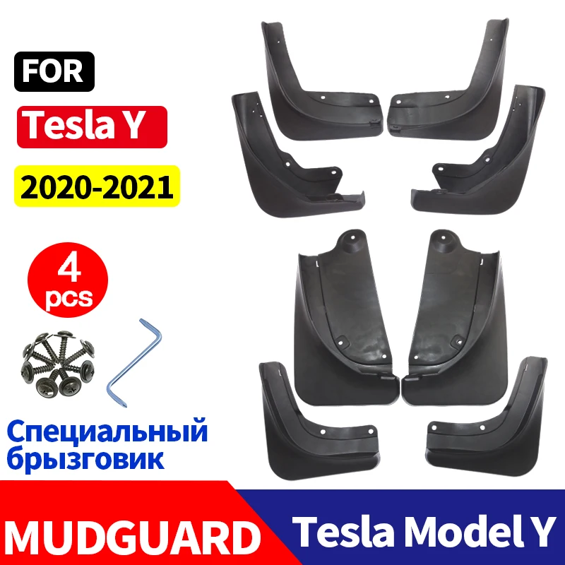 

Mudflaps FOR Tesla Model Y Mudguards Fender Mud Flap Guard Splash Mudguard Car Accessories Auto Styline Front Rear 4pcs