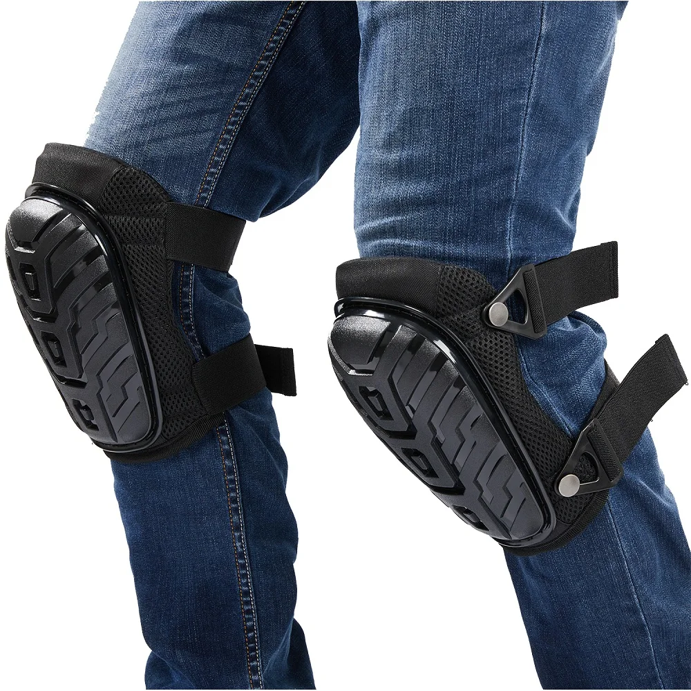 Professional Knee Pads with Heavy Duty Foam Padding and Gel Cushion, Strong Double Straps and Adjustable Easy-Fix Clips