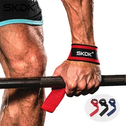 SKDK sollevamento pesi palestra antiscivolo sicurezza sportiva cinturini da polso sollevamento pesi supporto per polso Crossfit manopole Fitness Bodybuilding