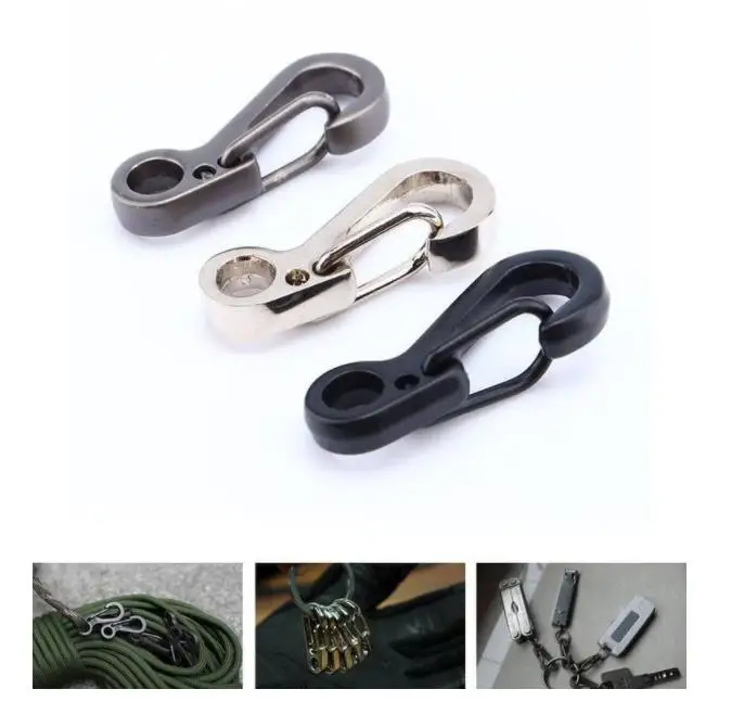 1500 PCS/lot Hanging Buckle Backpack Clasps Spring SF Hooks Carabiner Key Chain Keychain Clip Outdoor Climbing Safety SN2055