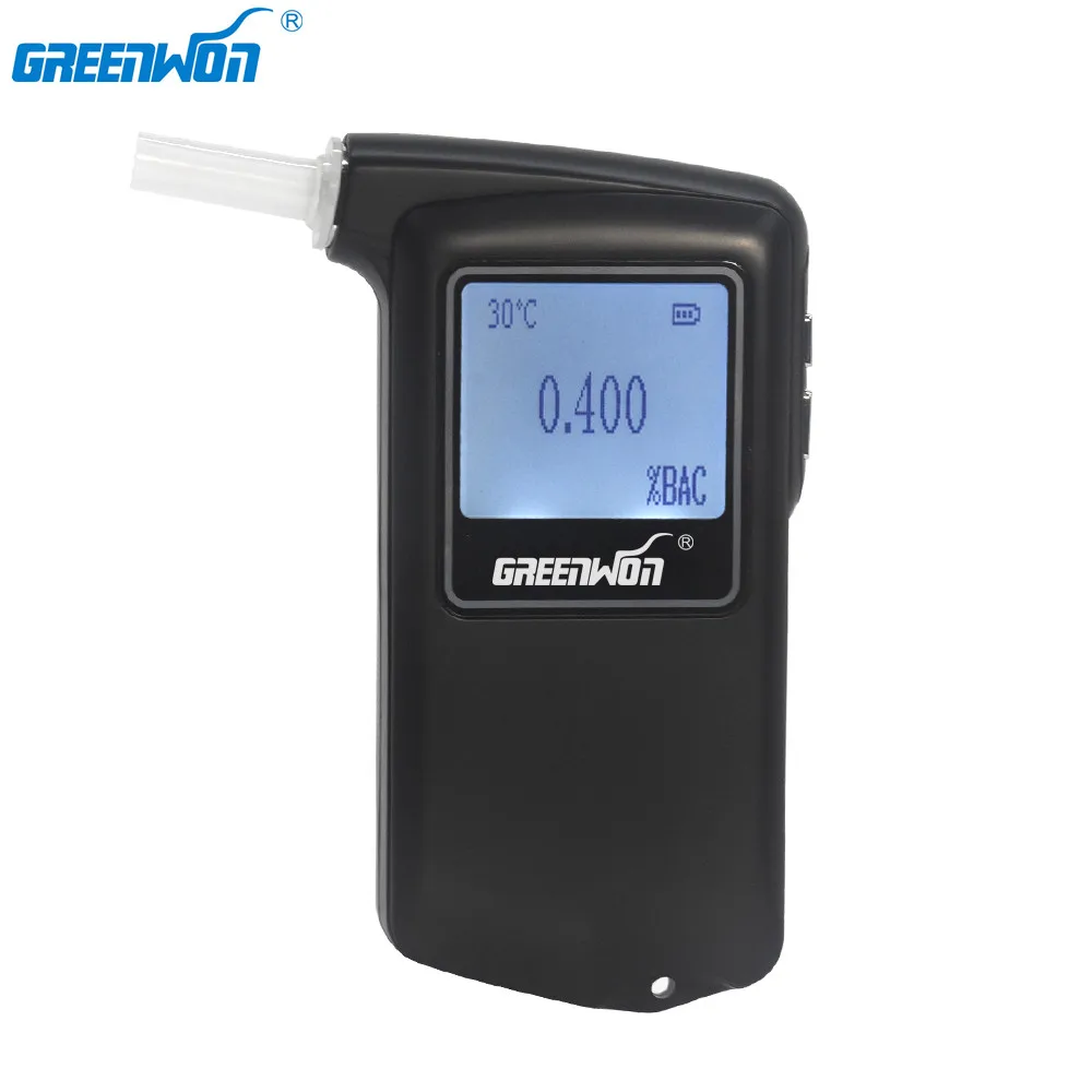 GREENWON Protable Police Breathalyzer Analyzer Detector Digital LCD Fuel cell sensor breath alcohol tester alcohol meter