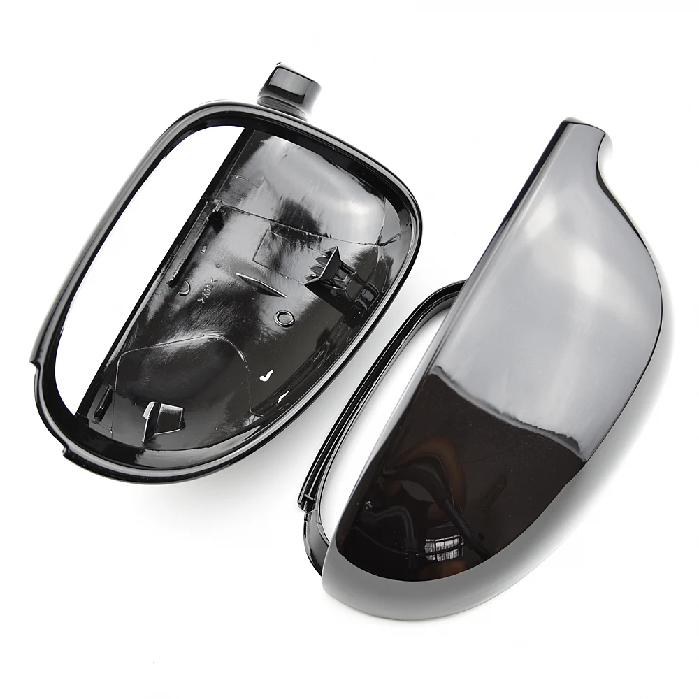 Black Side Wing Mirror Cover Caps For Volkswagen Golf MK5 GTI Jetta 5 Passat B6 B5.5 Sharan Golf Plus Variant EOS 2005 2006 2007