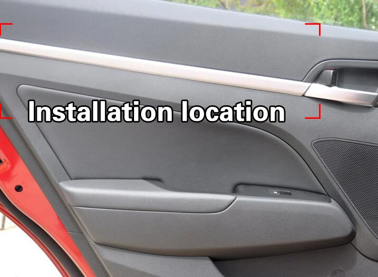 Car Accessories carbon fiber sticker Door Trim sticker interior Stickers Trim For Hyundai Elantra 2017 2018 Avante