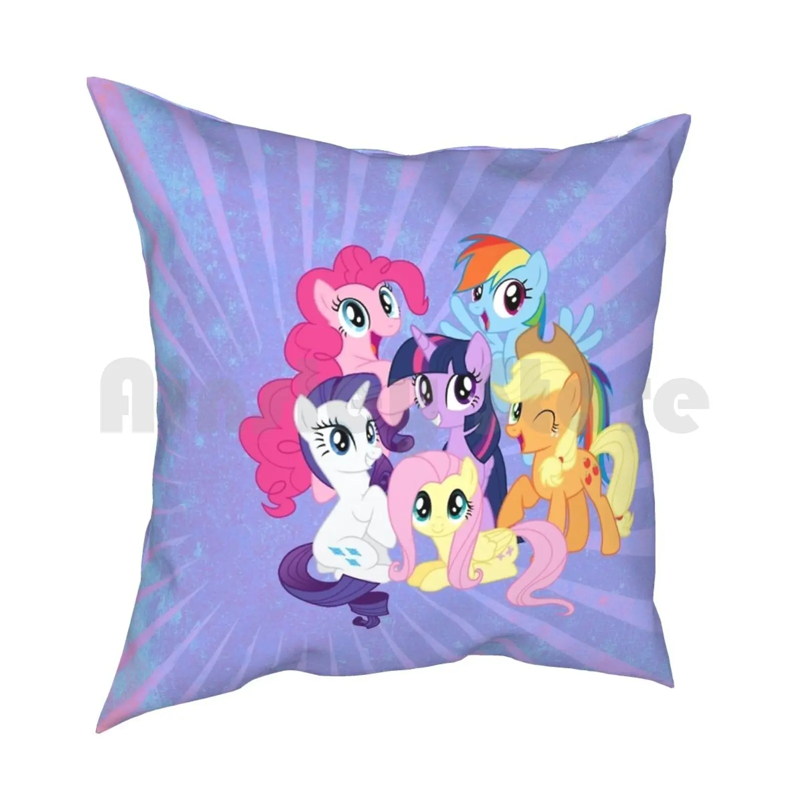 My Little Ponies Pillow Case Printed Home Soft Throw Pillow Horse Horses Equine Equestrian Stallions Show Jumping Show